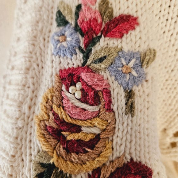 Floral Embroidered Cottagecore Cardigan - Picture 4 of 7